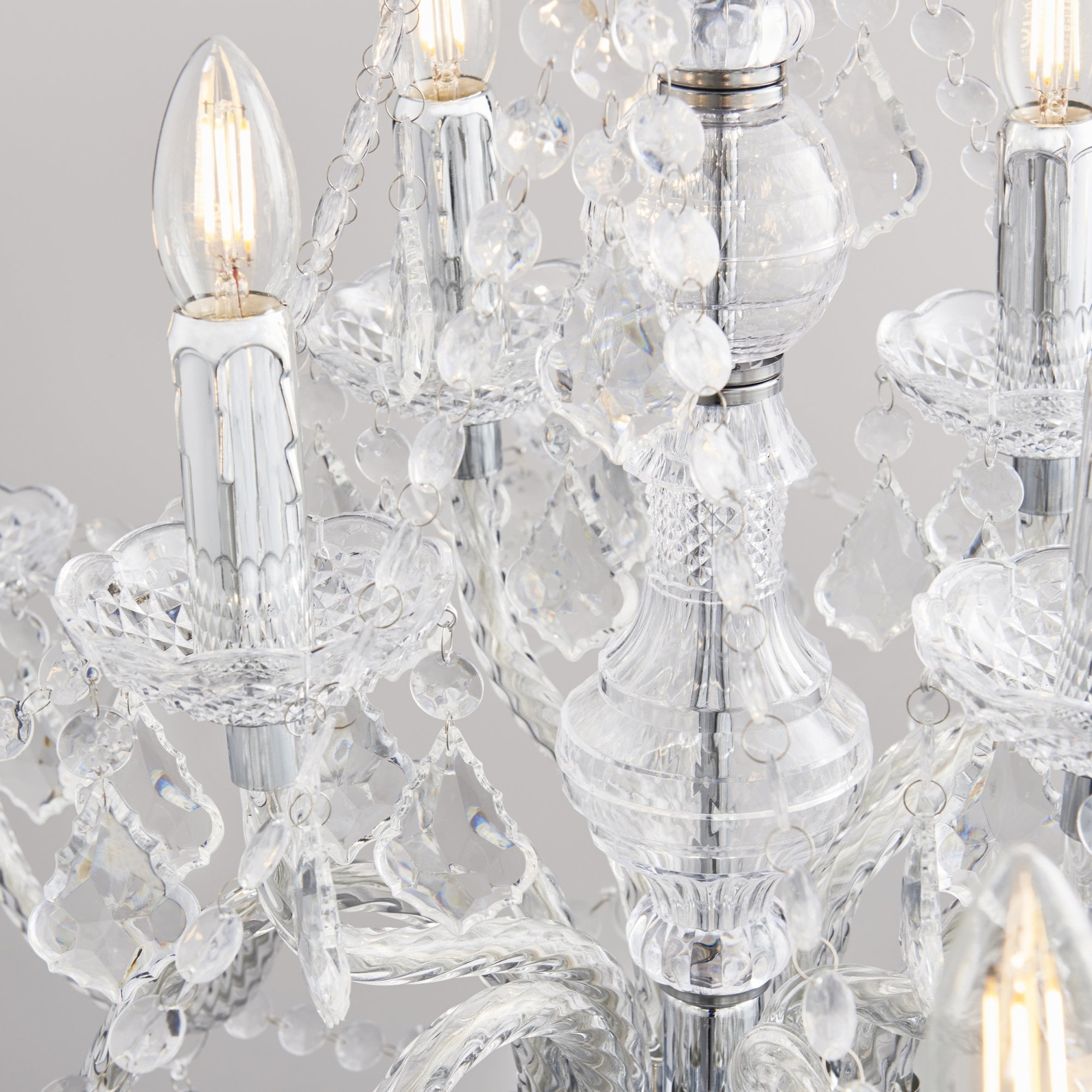 308-8-4CL 12 Light Chandelier In Clear Acrylic