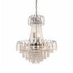 96826-CH Amadis 6 Light Chrome Finish & Glass Chandelier