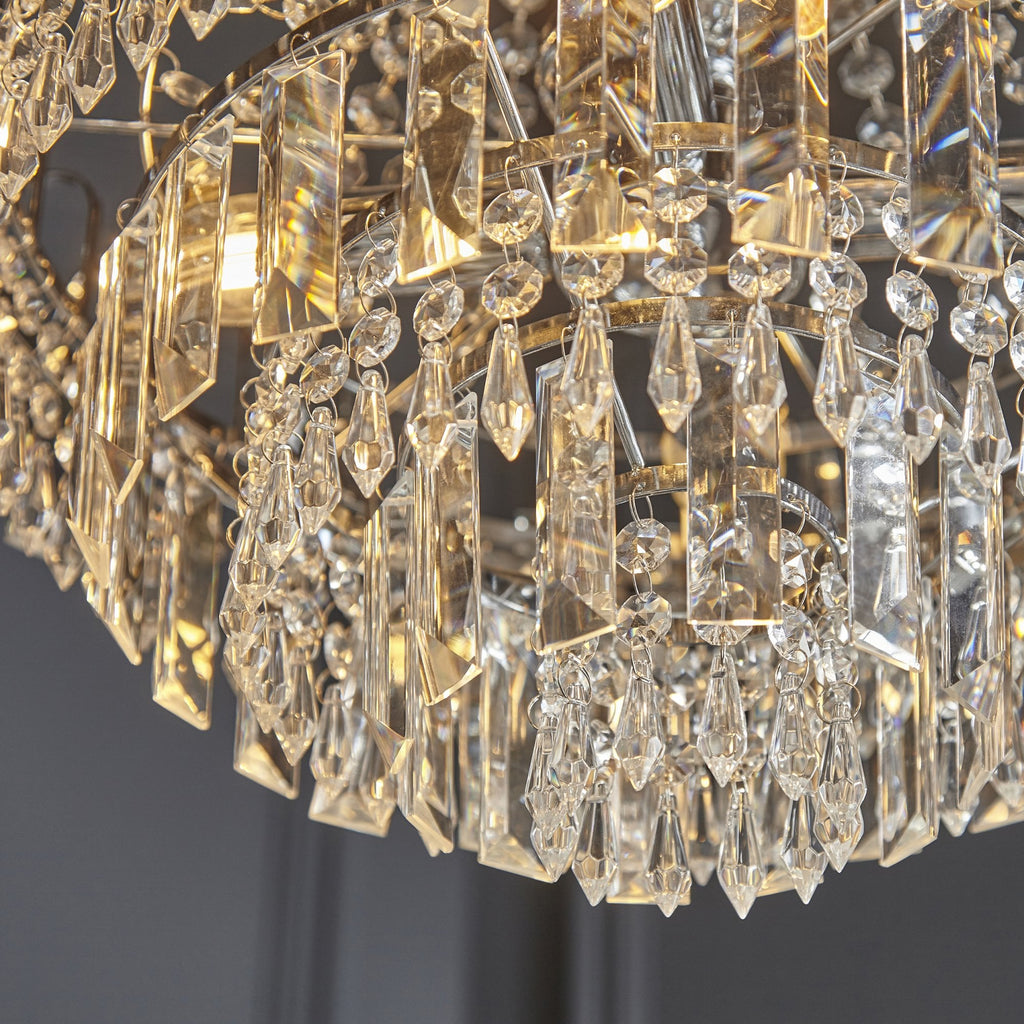 96826-CH Amadis 6 Light Chrome Finish & Glass Chandelier