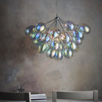 Infinity Unique 6 Light Ceiling Pendant Light With Iridescent Glass 76450