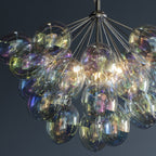 Infinity Unique 6 Light Ceiling Pendant Light With Iridescent Glass 76450