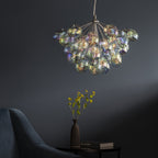 Infinity Unique 6 Light Ceiling Pendant Light With Iridescent Glass 76450
