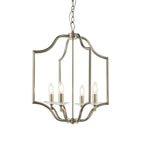 Edrea 4 Light Ceiling Pendant In Antique Brass With Clear Crystal Glass 81916