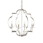 Galand 4 Light Ceiling Pendant In Polished Nickel With Clear Crystal Glass 81915