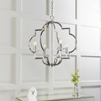 Galand 4 Light Ceiling Pendant In Polished Nickel With Clear Crystal Glass 81915