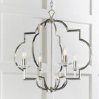 Galand 4 Light Ceiling Pendant In Polished Nickel With Clear Crystal Glass 81915