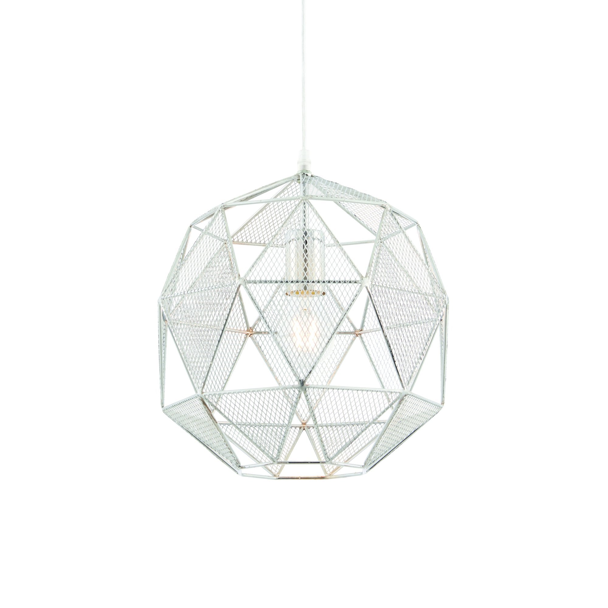 Armour Modern One Light Ceiling Pendant In Chrome Finish 72817