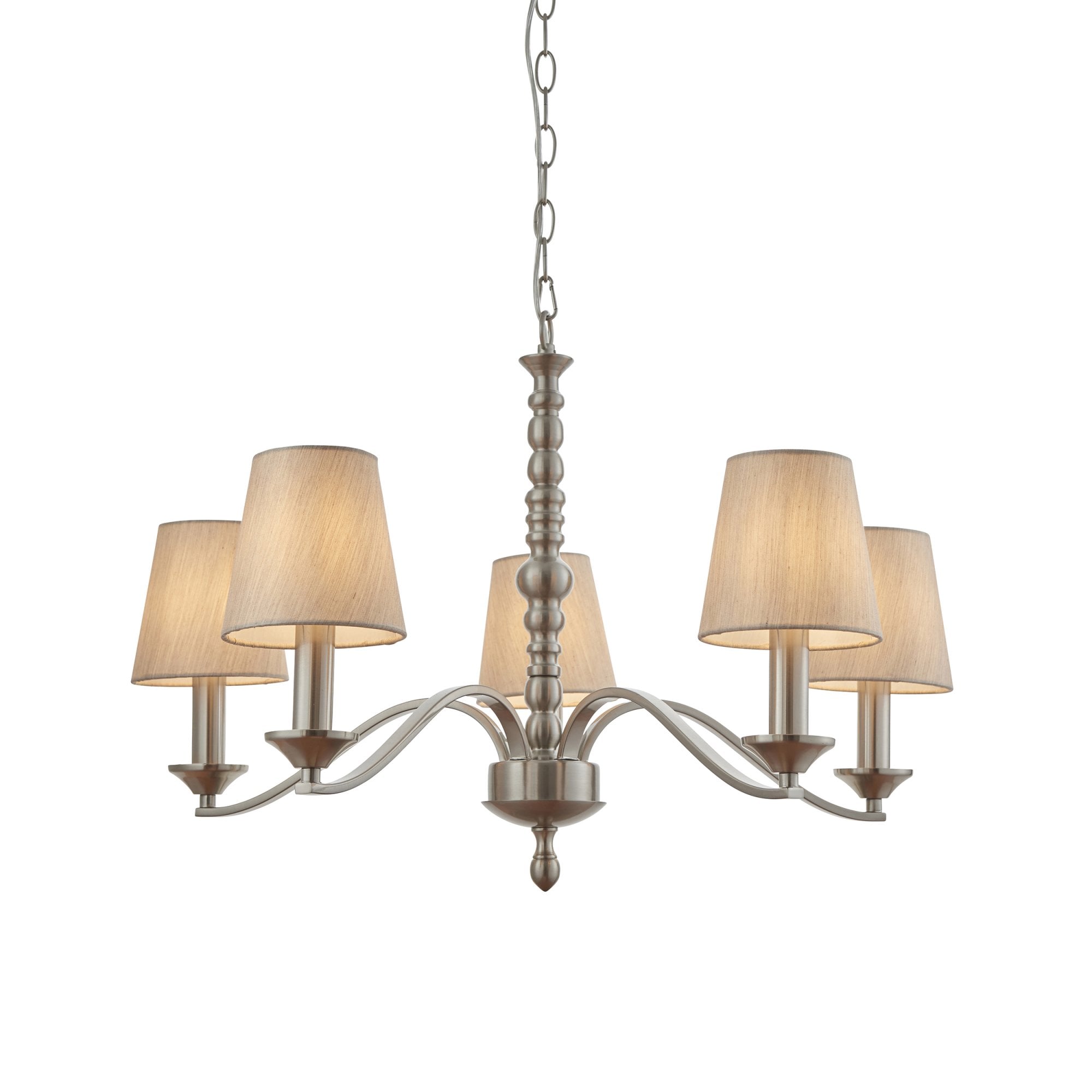 Astaire 5 Light Ceiling Pendant Light in Satin Nickel Finish ASTAIRE-5SN