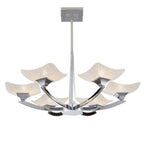 AYRES-6CH 6 Light Chrome & Glass Multi Arm Ceiling Pendant