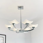 AYRES-6CH 6 Light Chrome & Glass Multi Arm Ceiling Pendant