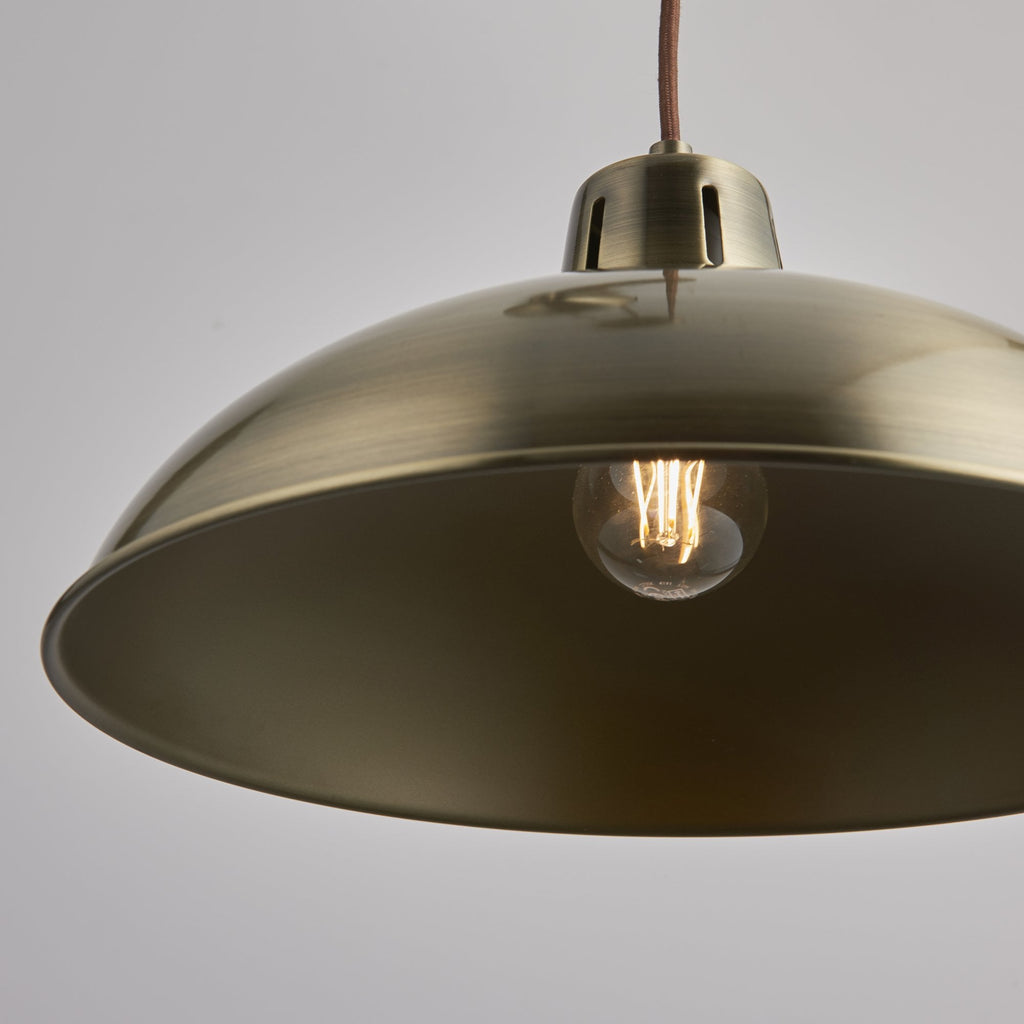 POLKA-AB Rise And Fall Pendant Ceiling Light In Antique Brass