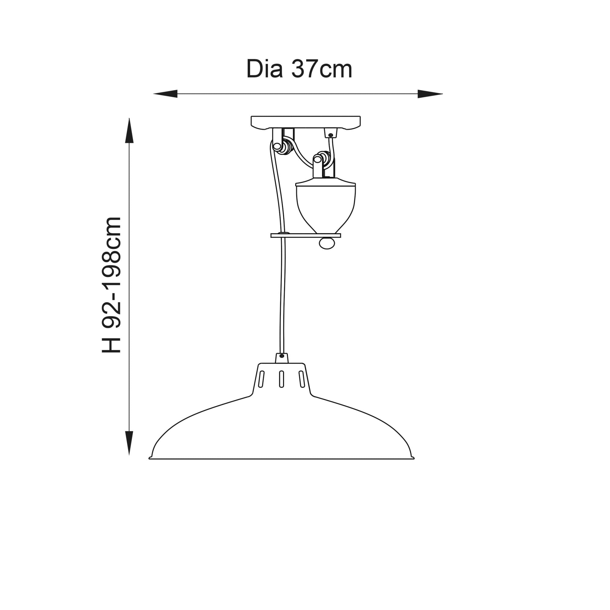 POLKA-AB Rise And Fall Pendant Ceiling Light In Antique Brass