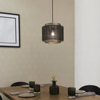 Plexus Non Electric Mesh Ceiling Shade In Matt Black And Antique Brass Finish 72831