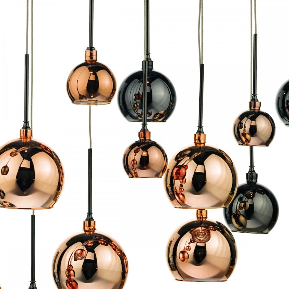 Aurelia Modern 15 Light Ceiling Bar Pendant Light In Black Chrome Finish AUR6264