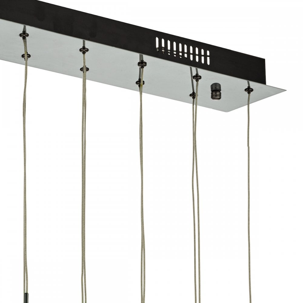 Aurelia Modern 15 Light Ceiling Bar Pendant Light In Black Chrome Finish AUR6264