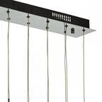 Aurelia Modern 15 Light Ceiling Bar Pendant Light In Black Chrome Finish AUR6264