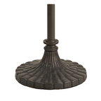 Cognac Tiffany Octagonal Floor Lamp With Cream And Amber Glass 41 cm