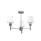 3 Light Semi Flush In Chrome Finish With Opal Glass Shades FL2126/3/991
