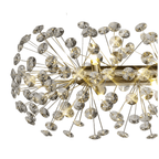Fusion 14 Light Linear Ceiling Pendant in French Gold Finish With Crystal Discs