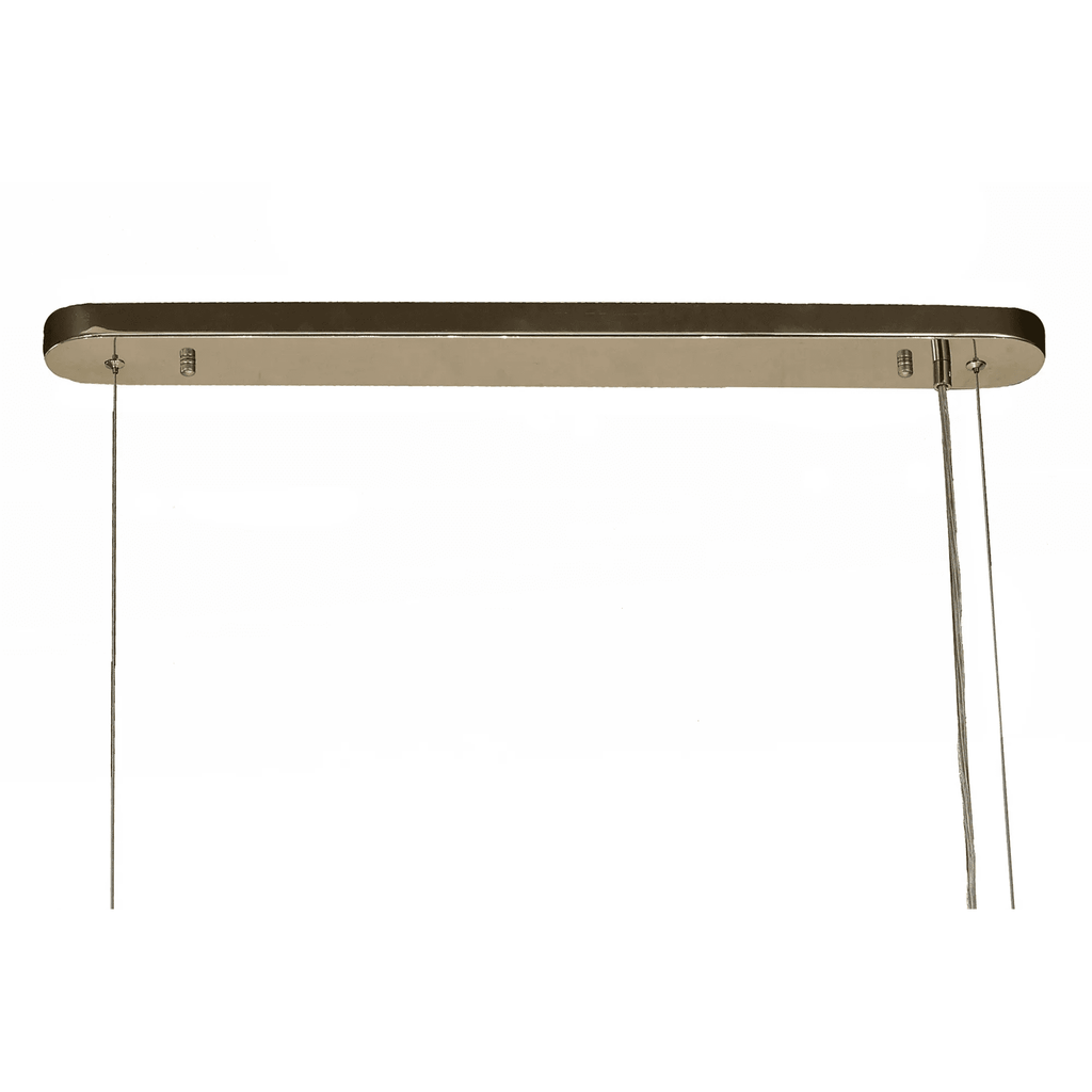 Fusion 14 Light Linear Ceiling Pendant in French Gold Finish With Crystal Discs