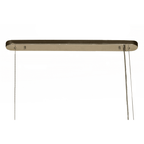 Fusion 14 Light Linear Ceiling Pendant in French Gold Finish With Crystal Discs