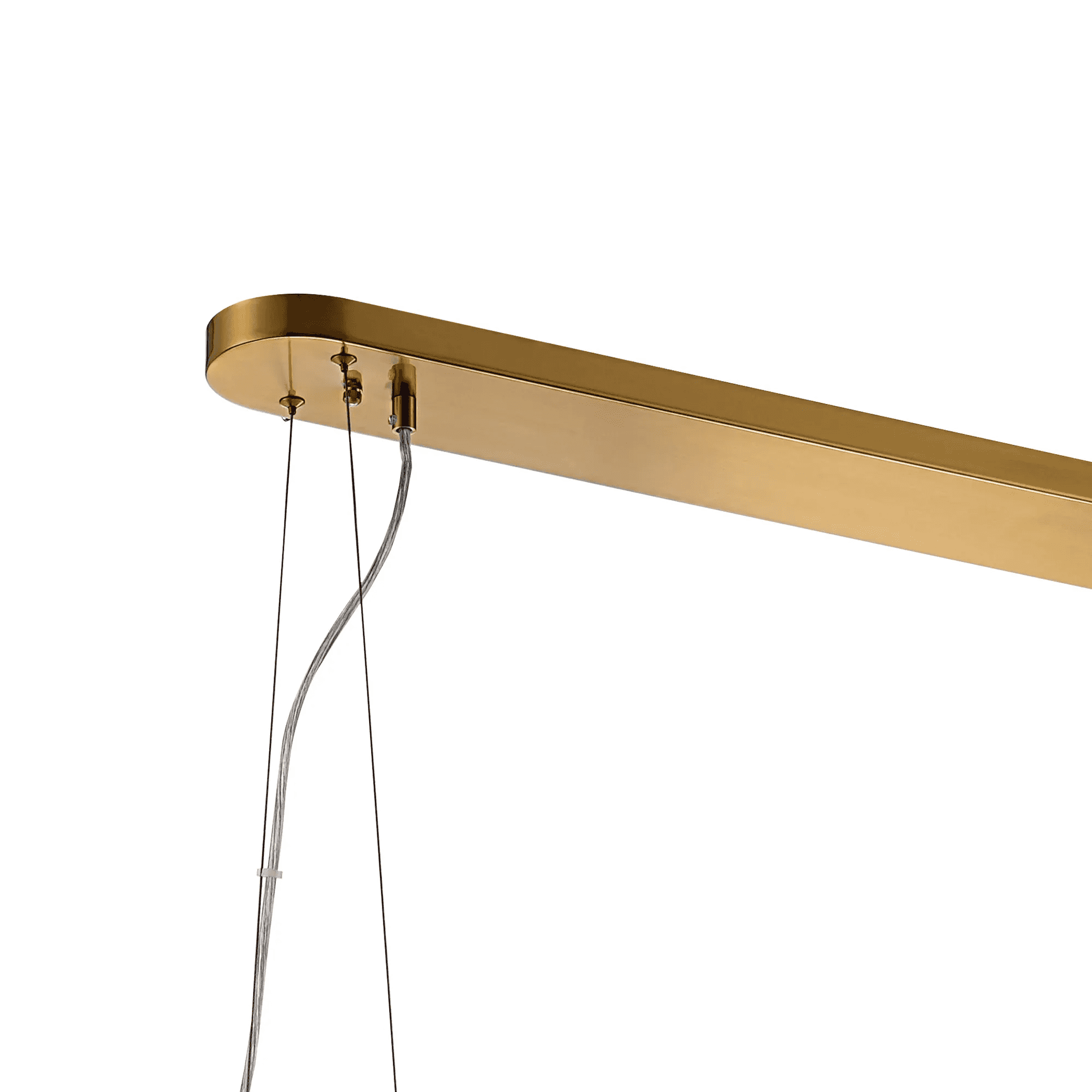 Hampton 36 Light Oblong Ceiling Pendant Light In Brass With Dual Smoked Glass