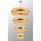 Hampton 4 Tier 84 Light Ceiling Pendant Light In Brass With Amber Glass
