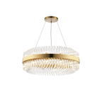 Hampton 24 Light Ceiling Pendant Light In Brass With Clear Glass
