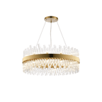 Hampton 24 Light Ceiling Pendant Light In Brass With Clear Glass