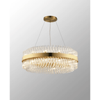 Hampton 24 Light Ceiling Pendant Light In Brass With Clear Glass