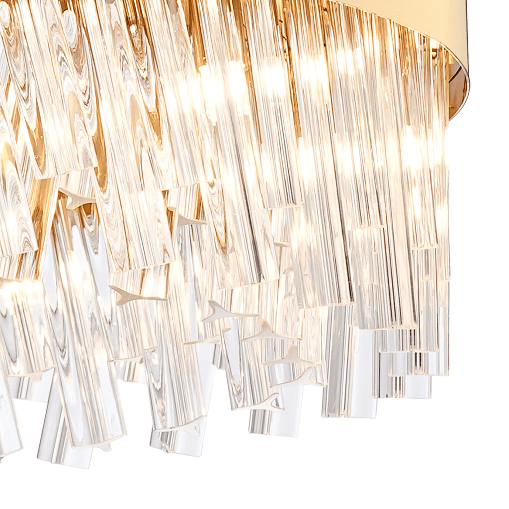 Hampton 24 Light Ceiling Pendant Light In Brass With Clear Glass