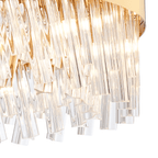 Hampton 24 Light Ceiling Pendant Light In Brass With Clear Glass