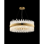 Hampton 24 Light Ceiling Pendant Light In Brass With Clear Glass