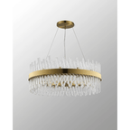 Hampton 24 Light Ceiling Pendant Light In Brass With Clear Glass