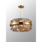 Hampton 18 Light Ceiling Pendant Light In Brass With Smoked Glass