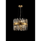 Hampton 10 Light Ceiling Pendant Light In Brass With Smoked Glass