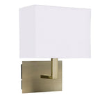 5519AB Antique Brass Wall Light With Shade