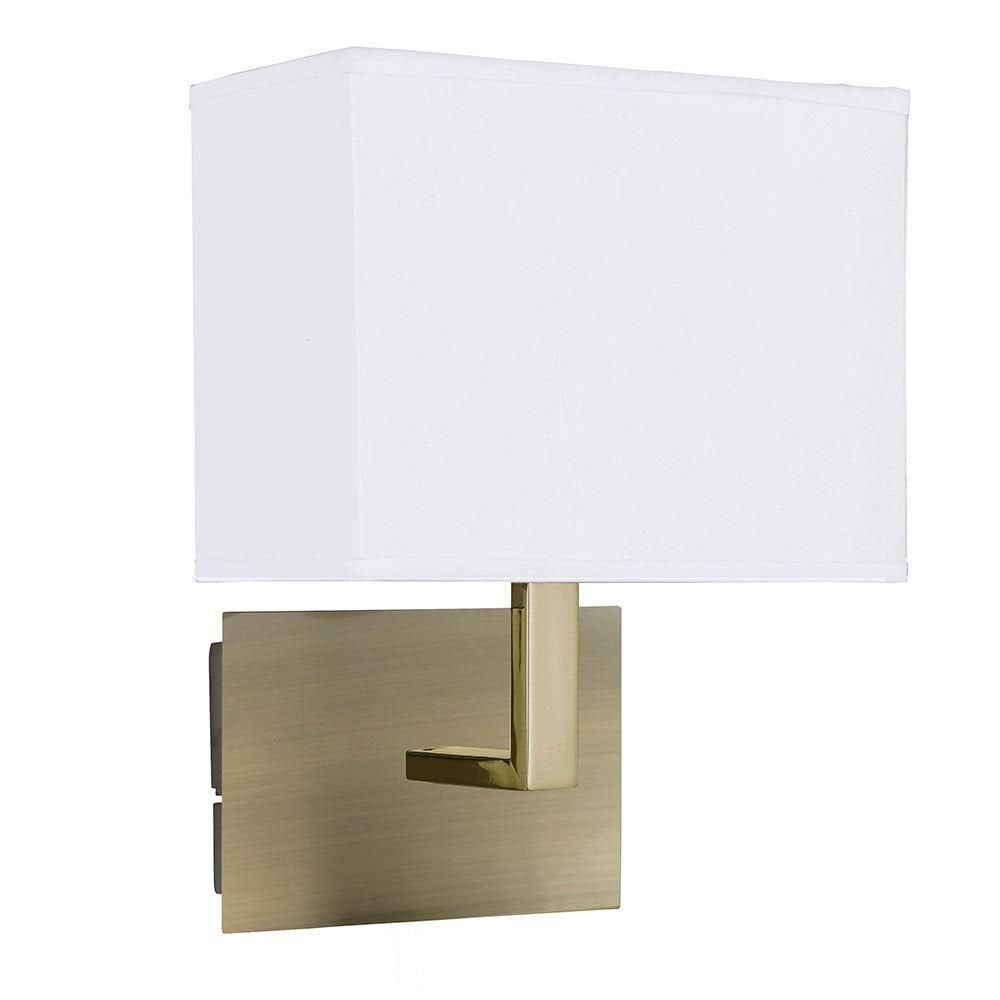 5519AB Antique Brass Wall Light With Shade