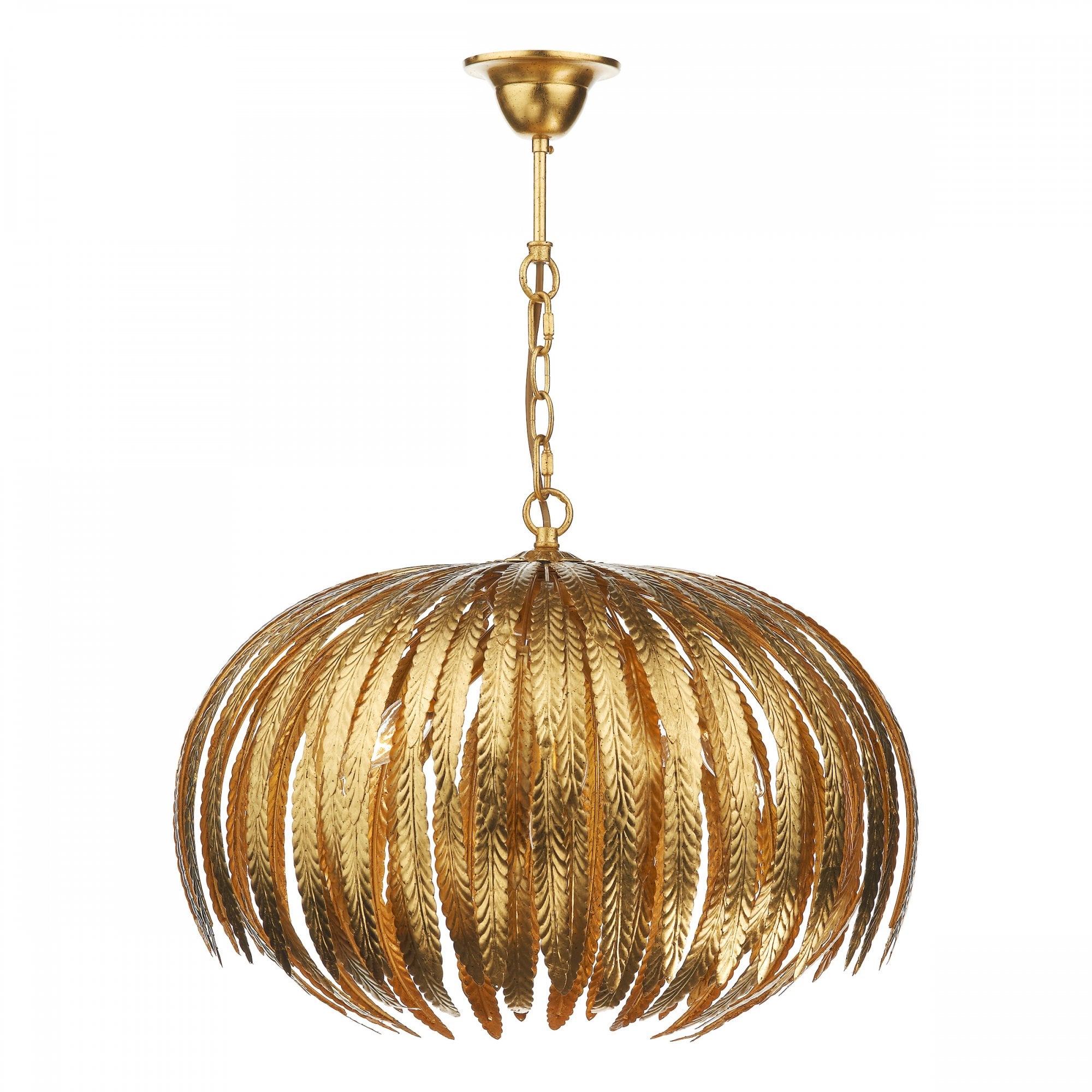 ATT0535 Atticus Decorative 5 Light Intricate Gold Leaf Ceiling Pendant
