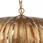 ATT0535 Atticus Decorative 5 Light Intricate Gold Leaf Ceiling Pendant