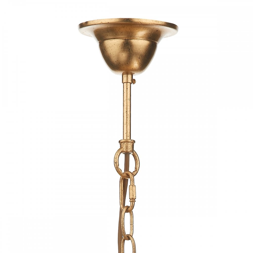 ATT0535 Atticus Decorative 5 Light Intricate Gold Leaf Ceiling Pendant