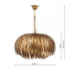 ATT0535 Atticus Decorative 5 Light Intricate Gold Leaf Ceiling Pendant