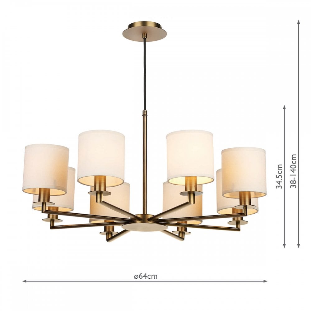 Tyler 8 Light Ceiling Pendant in Bronze Finish TYL0863