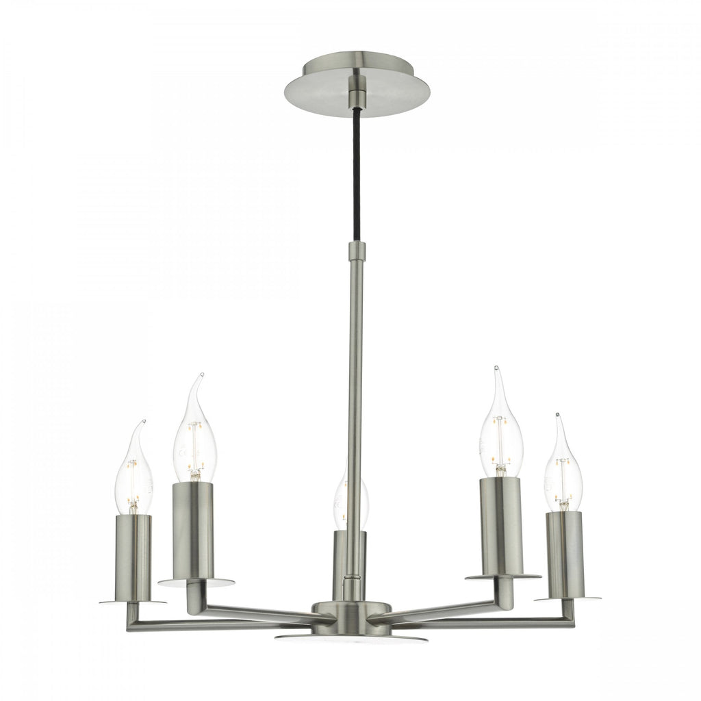 Tyler Elegant 5 Light Ceiling Pendant Light In Satin Nickel Finish TYL0538