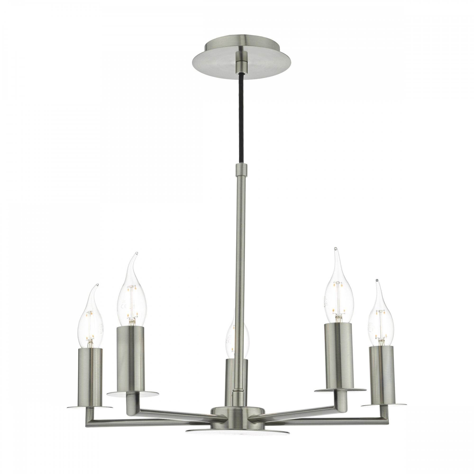 Tyler Elegant 5 Light Ceiling Pendant Light In Satin Nickel Finish TYL0538