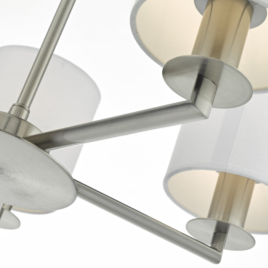 Tyler Elegant 5 Light Ceiling Pendant Light In Satin Nickel Finish TYL0538