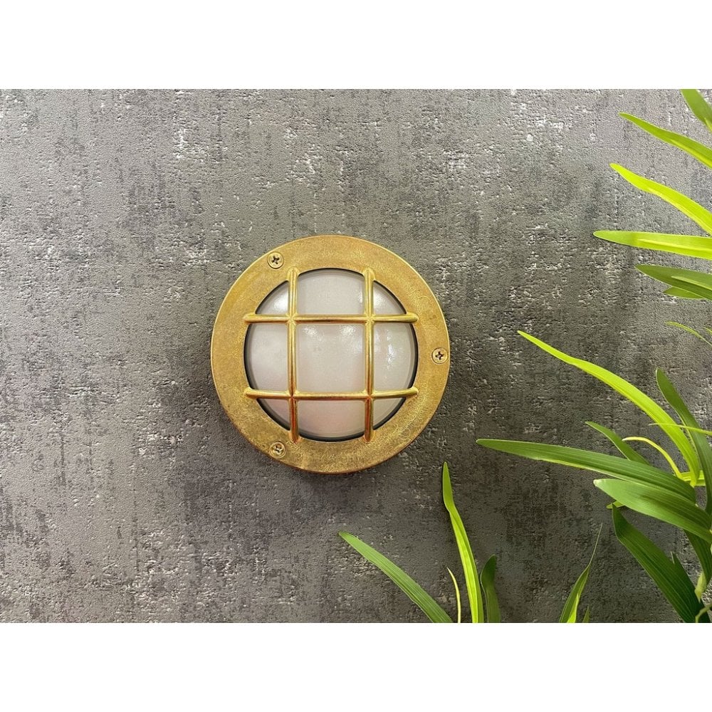 Jetty Coastal Compact Mini Bulkhead In Natural Brass Finish