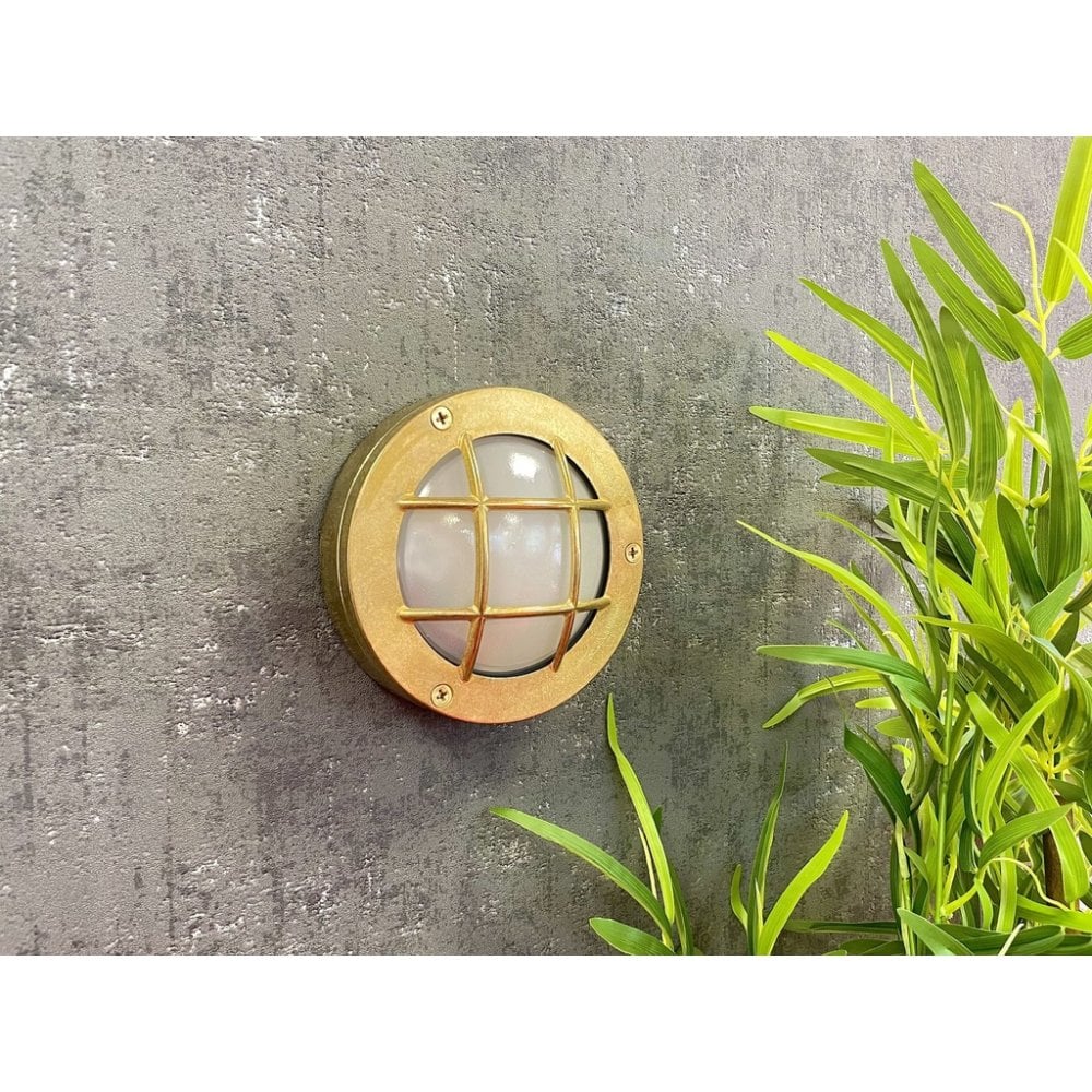 Jetty Coastal Compact Mini Bulkhead In Natural Brass Finish