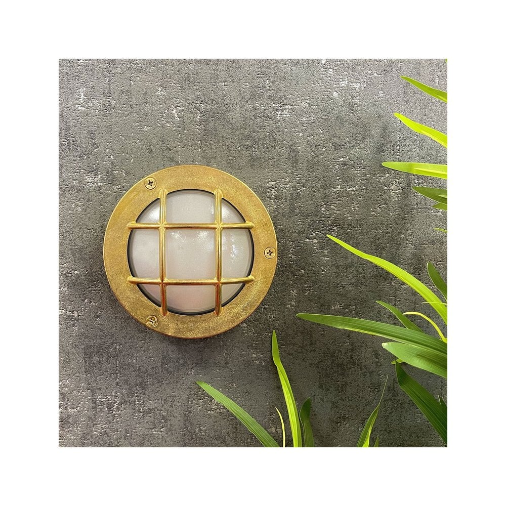 Jetty Coastal Compact Mini Bulkhead In Natural Brass Finish