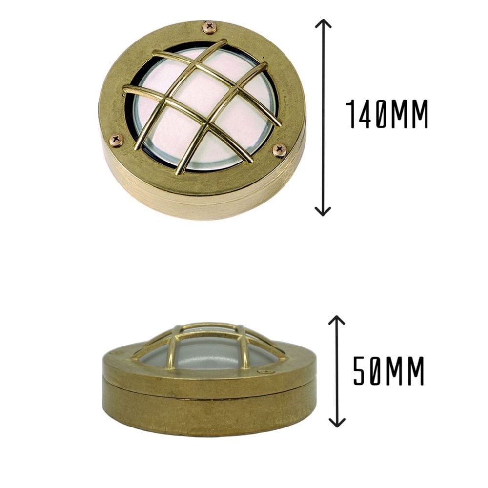 Jetty Coastal Compact Mini Bulkhead In Natural Brass Finish